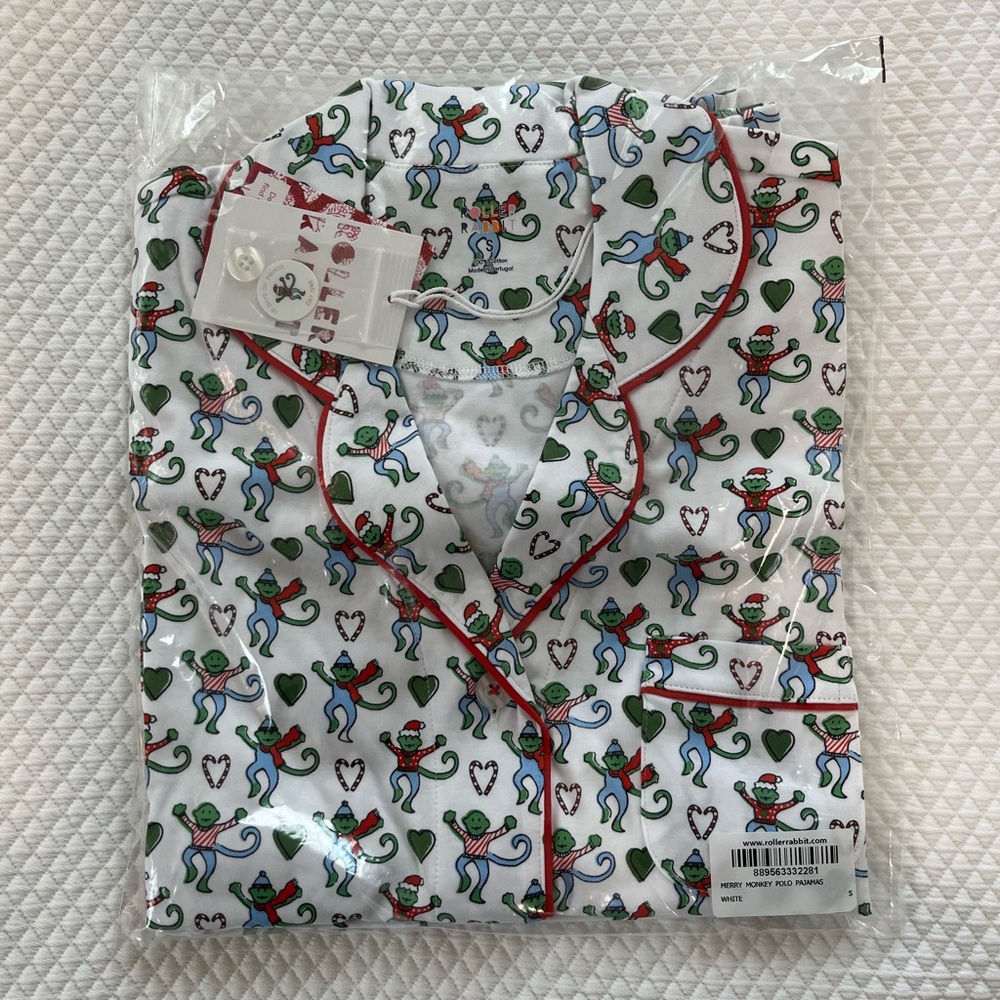 SOLD OUT Merry Monkey Roller Rabbit polo pjs